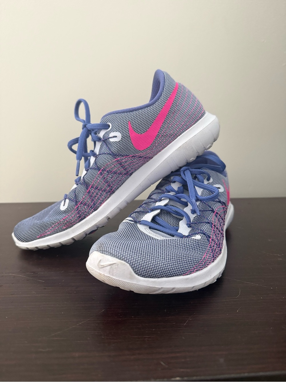 Nike Women’s Lightweight Running Shoes - Purple with Pink Swoosh